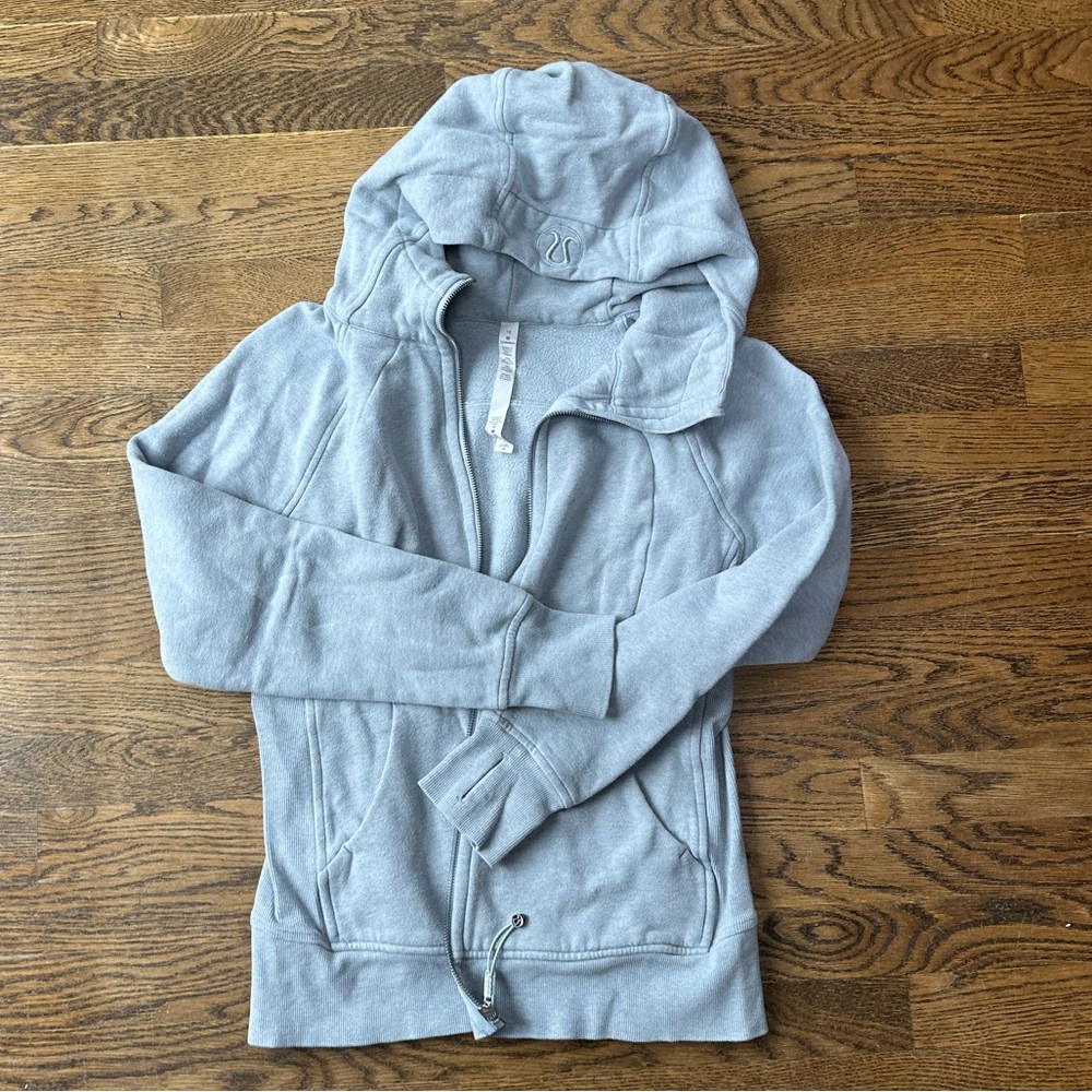 Lululemon scuba hoodie size 10, light blue color, great condition!